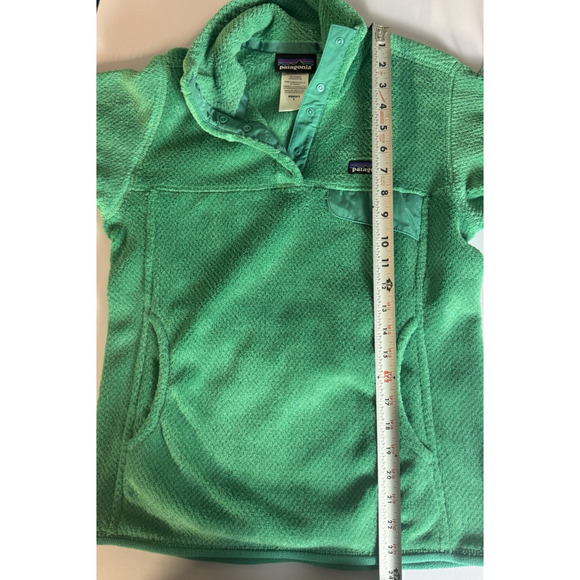 Patagonia Re-Tool Snap-T Polartec Pullover Womens S Emerald Green Fleece Sweater - Picture 13 of 13
